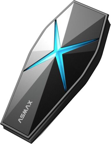 سماعة رأس بلوتوث ASMAX F1s للدراجات النارية مع تحكم صوتي ذكي، أنظمة اتصالات خوذة شبكية لـ 10 راكبين، شريحة مزدوجة مع تعدد المهام الصوتية/ENC/حامل بدون مغناطيس، اتصال داخلي 5 ميل لعربات الثلج/ATV/التزلج in Kuwait
