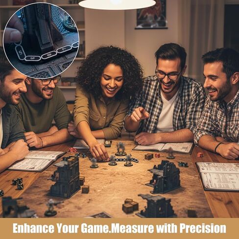 12" Wargaming Chain Ruler & Combat Gauge – Modular Snap-Fit Chain Measuring Tool for RPG Tabletop Miniatures, Detachable 1-Inch Links for Terrain Movement & Range in Kuwait