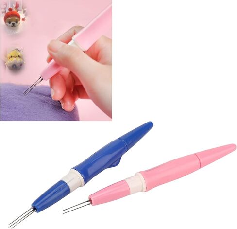 Needle Felting,Felting Needle Tool with 3 Needles, Wool Felt Needle Tools, Pen Style Needle Felting Tool, Ergonomic Handle Plastic Metal DIY Tufting Tool for DIY Patchwork & Craft in Kuwait