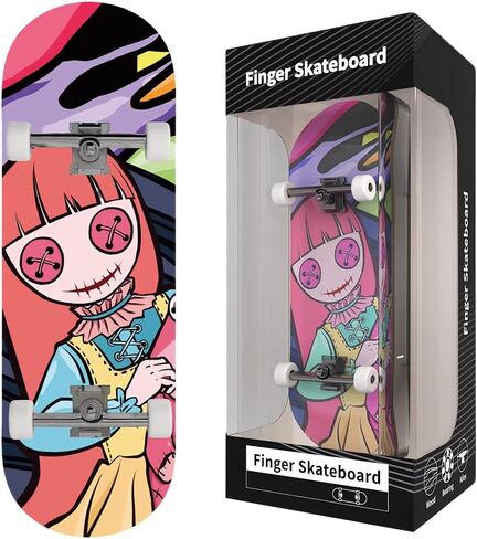 FunXylophy Mini Finger Skateboard, Wooden Professional Finger Boards Set Creative Fingertips Movement, Mini Skateboard Starter Kit Finger Sports Party Gifts (H13) in Saudi Arabia