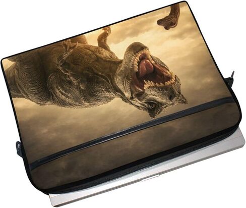 حقيبة كمبيوتر محمول Tyrannosaurus Dinosaur T-Rex حقيبة محمولة/حقيبة ماسنجر قابلة للتحويل مع جيب حزام لجهاز MacBook Air/Pro Surface Dell ASUS hp Lenovo 15-15.4 بوصة in Saudi Arabia
