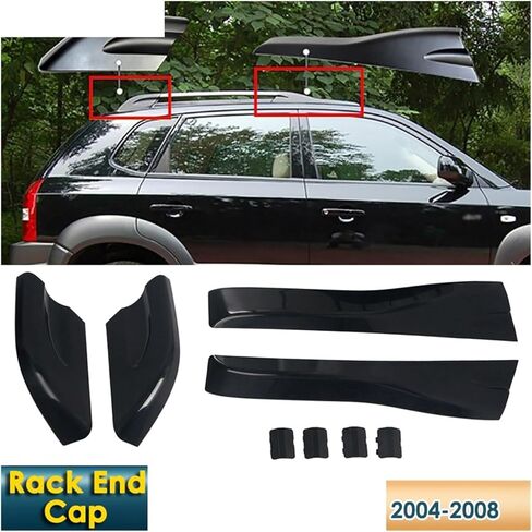 Car Roof Rack Rail End Cap Protective Cover Shell Cover Compatible For Hyundai Tucson 2004-2008 in Kuwait