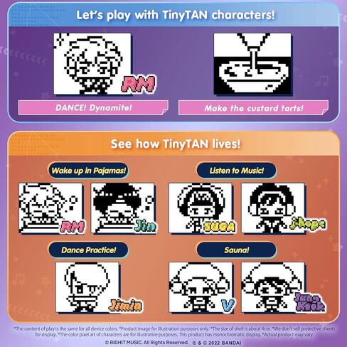 Tamagotchi Nano x TinyTAN - إصدار Jungkook، مجسم Hugmy Tamagotchi من الفينيل وحيوان Tamagotchi Nano الإلكتروني in Kuwait