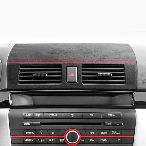 إطار منفذ وحدة التحكم المركزية من BETTERHUMZ متوافق مع Mazda 3 Axela 2004-2009 Mazdaspeed 3 من أجل Alcantara مصنوع من جلد الكربون ولوحة القيادة المركزية وفتحة تكييف الهواء والإكسسوارات الداخلية للسيارة (جلد الكربون) in Kuwait