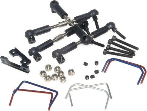 Sway Bar Compatible with 1/16 Traxxas Upgrade E-Revo Mini Slash Rc Car Metal Front Rear Anti-Roll Bar Part(Black) in Kuwait