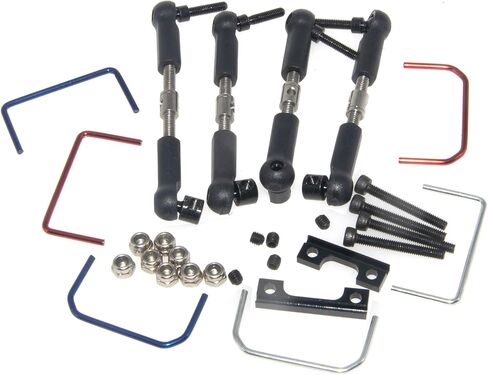 Sway Bar Compatible with 1/16 Traxxas Upgrade E-Revo Mini Slash Rc Car Metal Front Rear Anti-Roll Bar Part(Black) in Kuwait