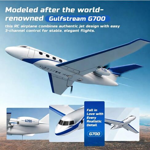ANTSIR RC Plane G700 Remote Control Airplane, 2.4GHz 3-CH RTF Glider with Display Stand, Durable EPP Foam Aircraft for Beginners and Adults, Easy to Fly Outdoor Jet Toy for Kids Boys Girls Adults 8+ in Kuwait
