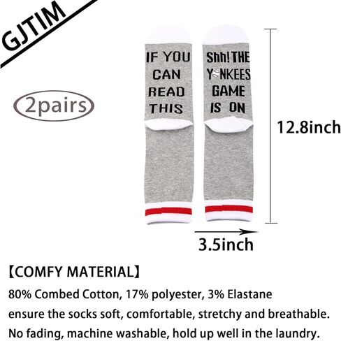 Novelty Baseball Crew Socks For Men Baseball Birthday Gift Baseball Team Fans Gift in Saudi Arabia