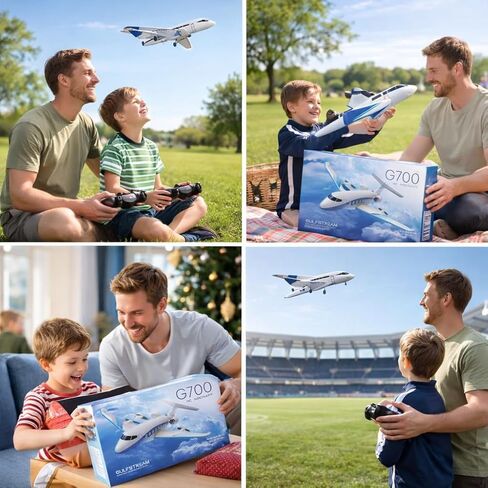 ANTSIR RC Plane G700 Remote Control Airplane, 2.4GHz 3-CH RTF Glider with Display Stand, Durable EPP Foam Aircraft for Beginners and Adults, Easy to Fly Outdoor Jet Toy for Kids Boys Girls Adults 8+ in Kuwait