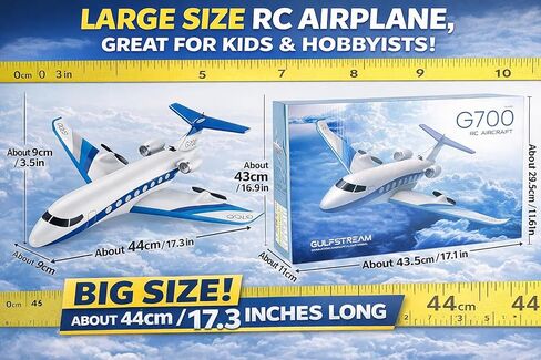 ANTSIR RC Plane G700 Remote Control Airplane, 2.4GHz 3-CH RTF Glider with Display Stand, Durable EPP Foam Aircraft for Beginners and Adults, Easy to Fly Outdoor Jet Toy for Kids Boys Girls Adults 8+ in Kuwait