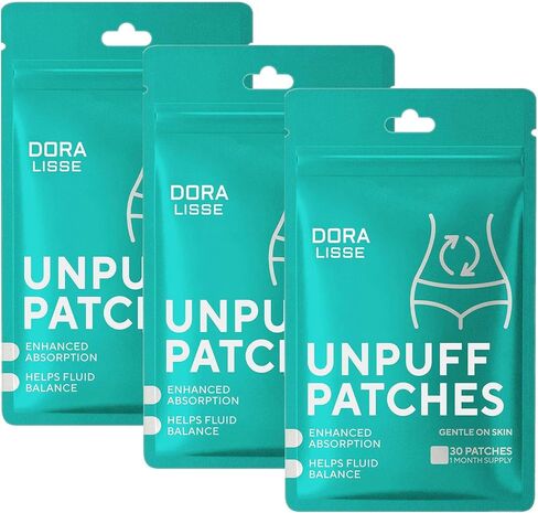 رقعات UNPUFF، درجة ممتازة، تكفي لمدة 30 يومًا، ثبات قوي، راحة مرنة للارتداء اليومي من Doralisse، 30 قطعة in Kuwait