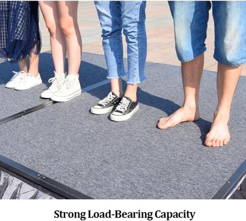 Folding Stage Platform Modular Unit, Heavy Duty System with Universal Casters, Compact Entertainment Deck in Kuwait