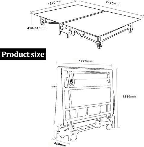 Folding Stage Platform Modular Unit, Heavy Duty System with Universal Casters, Compact Entertainment Deck in Kuwait