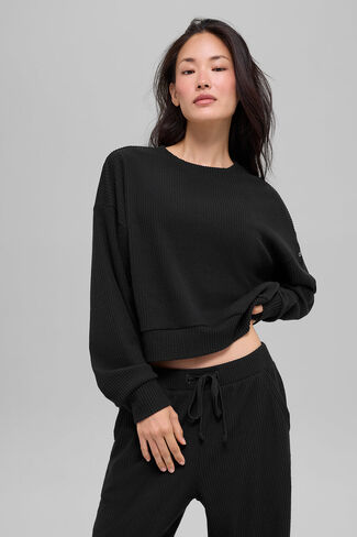 Alo Yoga Muse Crew Neck Pullover - Black in Kuwait