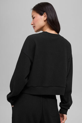 Alo Yoga Muse Crew Neck Pullover - Black in Kuwait
