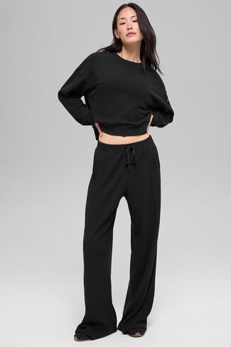 Alo Yoga Muse Crew Neck Pullover - Black in Kuwait