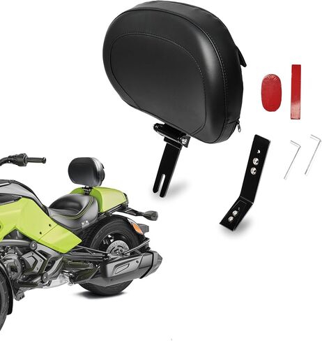 مسند ظهر للسائق لـ Can Am Spyder F3/F3-L/F3-S/F3-T 2015-2025 | طقم تثبيت مسند الظهر رايدر مع حقيبة تخزين | قابل للتعديل سريع الانفصال in Kuwait