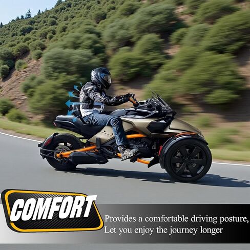 مسند ظهر للسائق لـ Can Am Spyder F3/F3-L/F3-S/F3-T 2015-2025 | طقم تثبيت مسند الظهر رايدر مع حقيبة تخزين | قابل للتعديل سريع الانفصال in Kuwait
