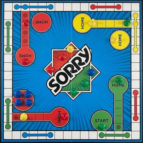 16 Pcs 1" Game Replacement Pawns for Sorry Board Game – Red, Yellow, Green, Blue Game Pieces Chess Accessories in Kuwait