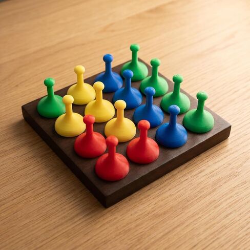 16 Pcs 1" Game Replacement Pawns for Sorry Board Game – Red, Yellow, Green, Blue Game Pieces Chess Accessories in Kuwait