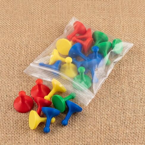 16 Pcs 1" Game Replacement Pawns for Sorry Board Game – Red, Yellow, Green, Blue Game Pieces Chess Accessories in Kuwait