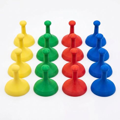 16 Pcs 1" Game Replacement Pawns for Sorry Board Game – Red, Yellow, Green, Blue Game Pieces Chess Accessories in Kuwait