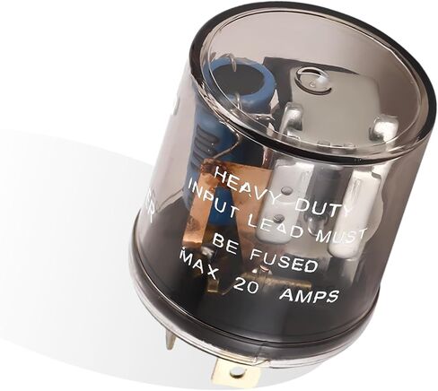 12V Flasher Relay, 2-Pin Heavy Duty Auto Turn Signal Flasher Blinker Relay, Two Prong Round Relays Fixing Halogen Bulb Frequent Flicker in Car Motorcycle Scooter Bike in Kuwait