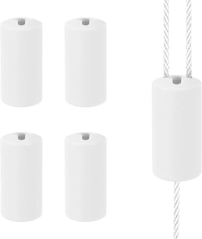 Blind Pull Cord Knobs, ABS Plastic Durable Breakaway Cord Condenser Practical Blind Accessories Suitable for Office Home School Restaurant (White) (8) in Saudi Arabia