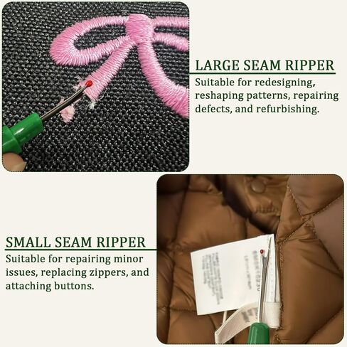 GDMINLO Seam Rippers for Sewing, 2 Big and 2 Small Stitch Remover Tools, Black and Green in Kuwait