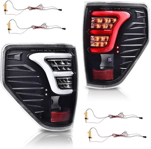 مصابيح خلفية G-PLUS متوافقة مع Ford F150 2009 2010 2011 2012 2013 2014، FO2819148 عدسات شفافة Luces Traseras، Faros Traseros المصابيح الخلفية اليسرى واليمنى Luces Traseras Faros TraserosAssembly in Kuwait