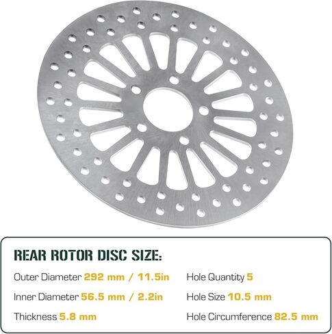 Youxmoto 11.5 Brake Rotors (2 Front 1 Rear) For Harley 2000-2007 Road King Street Glide Electra/Night Train/Fat Boy/Super Glide, Brake Disc Rotor Bolts Kit and Pads in Kuwait