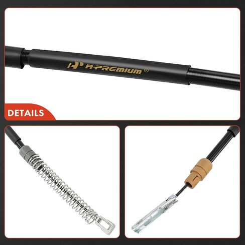 A-Premium Rear Passenger Side Parking Brake Cable Assembly Compatible with Chevrolet and GMC Models: Silverado 3500 HD 2019, Silverado 2500 HD, Sierra 3500 HD, Sierra 2500 HD - Replace# 25843149 in Kuwait