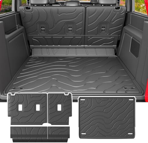 PTYYDS Cargo Mat Compatible with 2021-2026 Ford Bronco 4 Door Cargo Liner TPE Trunk Mat Backrest Trunk Liner Replacement for 2021-2026 Ford Bronco Accessories in Kuwait