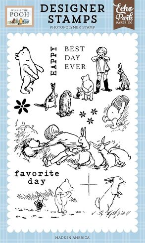 Echo Park Stamps Winnie the Pooh Favorite Day with Pooh Photopolymer Rubber Stamp Set in Kuwait