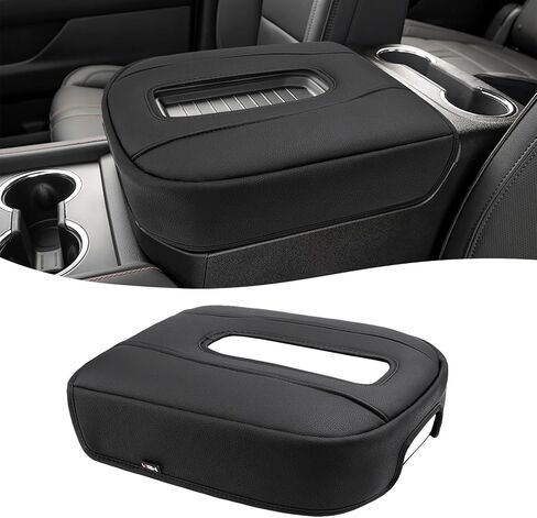 KBH Center Console Armrest Cover for Chevrolet Tahoe Suburban,GMC Yukon 2021-2025, PU Leather Trim, Durable Arm Rest Covering, Anti-Scratch (Fits Power Sliding Console Only) in Kuwait