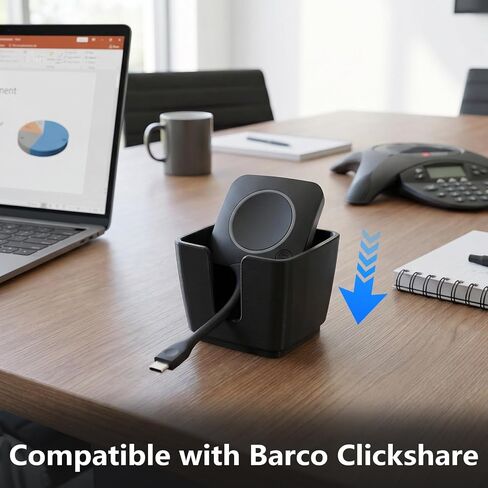 Audio Conferencing Button Bracket Compatible with Barco Clickshare | Holds 2 Presentation Buttons | Durable Construction | Portable Meeting Room Organizer in Kuwait
