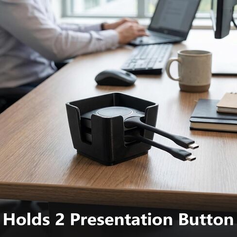 Audio Conferencing Button Bracket Compatible with Barco Clickshare | Holds 2 Presentation Buttons | Durable Construction | Portable Meeting Room Organizer in Kuwait