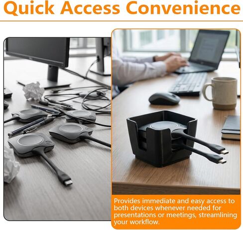 Audio Conferencing Button Bracket Compatible with Barco Clickshare | Holds 2 Presentation Buttons | Durable Construction | Portable Meeting Room Organizer in Kuwait