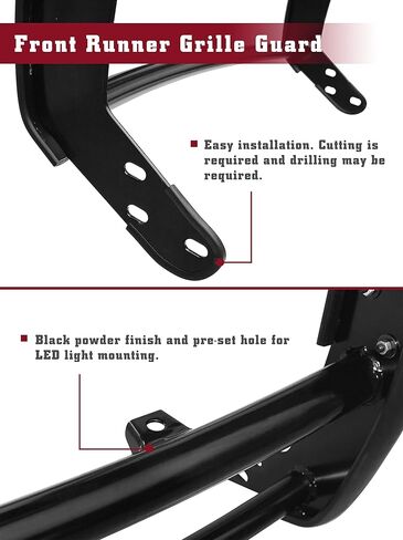 TAC Grille Guard متوافق مع 2020-2026 Ford Transit 2WD (باستثناء 2022-2024 E-Transit EV) أسود أمامي فرشاة ممتص الصدمات واقي دفع للطرق الوعرة ملحقات السيارات الخارجية in Kuwait