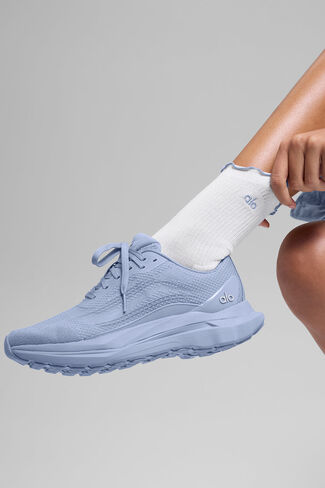 Alo Yoga Women's Lettuce Edge Sock - White/Winter Frost in Kuwait