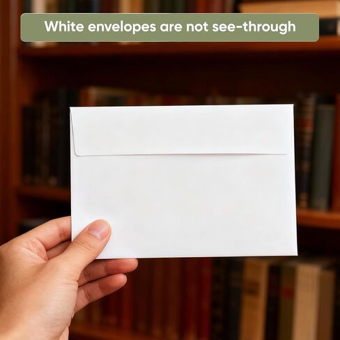 White self-adhesive envelope - suitable for invitations, weddings, greeting cards, postcards, and printable envelopes for mailing in Kuwait