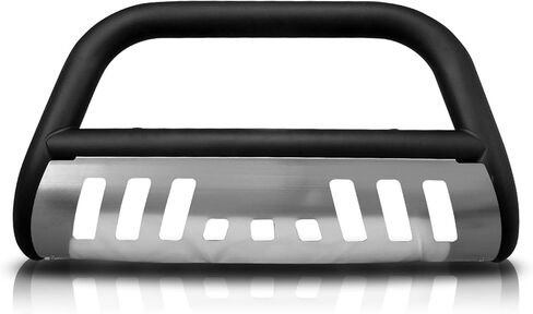 Armordillo 8712726 Classic Series Bull Bar - أسود مطفي مع لوح انزلاقي من الألومنيوم يناسب 1988-2000 Chevy/GMC C10 C/K Truck/Silverado/Suburban/Tahoe/Sierra/Yukon in Kuwait