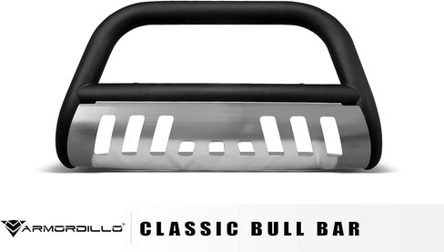 Armordillo 8712726 Classic Series Bull Bar - أسود مطفي مع لوح انزلاقي من الألومنيوم يناسب 1988-2000 Chevy/GMC C10 C/K Truck/Silverado/Suburban/Tahoe/Sierra/Yukon in Kuwait