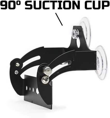 SpeedTech Lights 90° Suction Cup Bracket - Mount for Striker Series Dash، Deck، أو الزجاج الأمامي LED قضبان الإضاءة القوية لمركبات الشرطة والأمن والطوارئ in Kuwait
