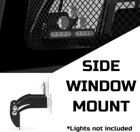 SpeedTech Lights 90° Suction Cup Bracket - Mount for Striker Series Dash، Deck، أو الزجاج الأمامي LED قضبان الإضاءة القوية لمركبات الشرطة والأمن والطوارئ in Kuwait