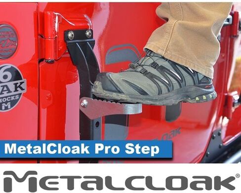 Metalcloak Rocklander Hinge Step, Pair, Compatible with JK Wrangler, Rust/Slip Resistant, Won’t Scratch Paint, Made to Last, Easy Install, Made in USA in Kuwait