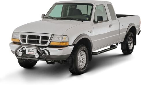 Westin 25-2115 Signature 3 Round Nerf Bars تناسب 1998-2010 Ranger Super Cab 1998-2010 B-Series Extra Cab 2Door Black Pair in Kuwait