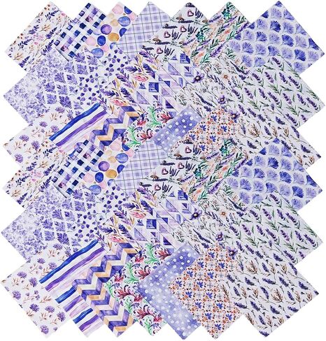 84 Pcs Charm Packs for 5 Inch – Fabric Pink Floral Squares Quilt Squares, Fabric Squares Pre Cut Quilting, Sewing for DIY Patchwork Crafts in Kuwait