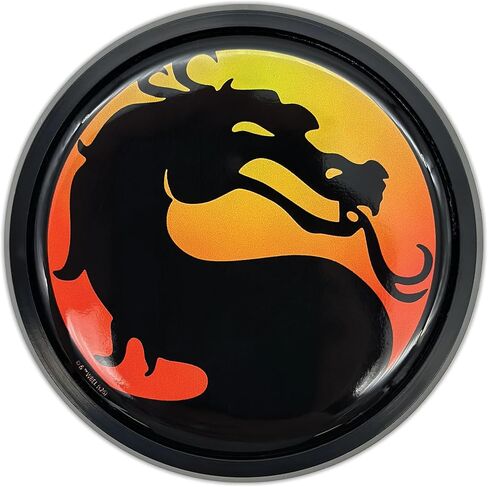 Elektroplate Officially Licensed Mortal Kombat Dragon Logo All Metal Distressed Chrome Emblem for Cars, Trucks, and All Auto | Universal Fit at 3.2" | Weatherproof in Kuwait