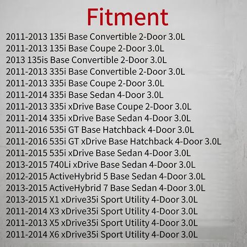 4 قطعة حاقن الوقود يصلح ل 2011-2016 3.0L BMW 135i, 135is, 335i, 535i GT, 535i xDrive, 740Li xDrive, ActiveHybrid 5/7, X1 xDrive35i, X3 xDrive35i, X5 xDrive35i, X6 xDrive35i, 13647597870 in Kuwait